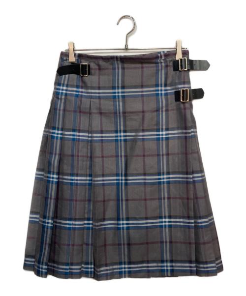 tricot COMME des GARCONS（トリココムデギャルソン）tricot COMME des GARCONS (トリココムデギャルソン) チェック ラップスカート グレー サイズ:Mの古着・服飾アイテム