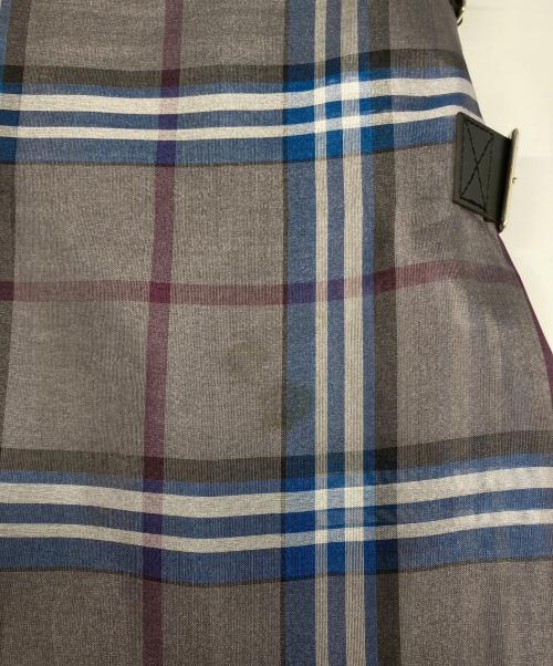 tricot COMME des GARCONS（トリココムデギャルソン）tricot COMME des GARCONS (トリココムデギャルソン) チェック ラップスカート グレー サイズ:Mの古着・服飾アイテム