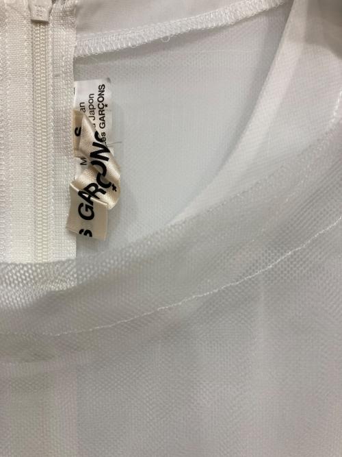 COMME des GARCONS（コムデギャルソン）COMME des GARCONS (コムデギャルソン) ポリエステル チュール レイヤード バックジップ ブラウス ホワイト サイズ:Ｓの古着・服飾アイテム