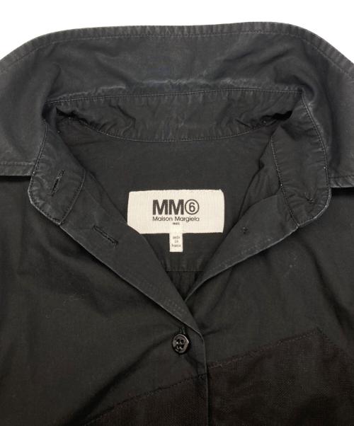 MM6 Maison Margiela（エムエムシックスメゾンマルジェラ）MM6 Maison Margiela (エムエムシックスメゾンマルジェラ) チュールデザインシャツ ブラック サイズ:36の古着・服飾アイテム