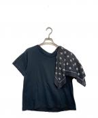 MM6 Maison Margielaエムエムシックスメゾンマルジェラ）の古着「バンダナ Tee」｜ブラック