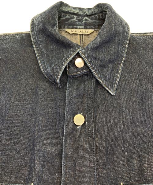 AURALEE（オーラリー）AURALEE (オーラリー) HARD TWIST LIGHT DENIM SHIRTS BLOUSON インディゴの古着・服飾アイテム