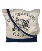 UNDERCOVERアンダーカバー）の古着「トート バッグ」｜アイボリー×ネイビー