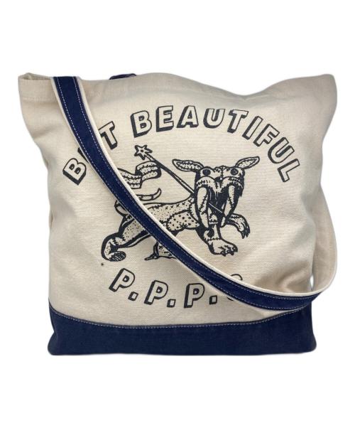 UNDERCOVER（アンダーカバー）UNDERCOVER (アンダーカバー) トート バッグ アイボリー×ネイビー サイズ:サイズ詳細参照の古着・服飾アイテム