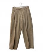 MACKINTOSH LONDONマッキントッシュ ロンドン）の古着「ウール ツイル ビッグチノパンツ」｜ベージュ