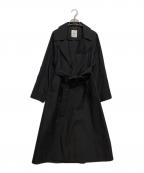 ebureエブール）の古着「ハイカウントシルクコットン コート」｜ブラック