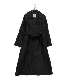 ebure（エブール）の古着「ハイカウントシルクコットン コート」｜ブラック