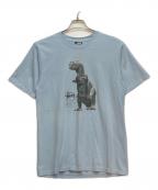 stussyステューシー）の古着「BIG&MEATY PIGMEXT DYEDプリントTシャツ」｜スカイブルー