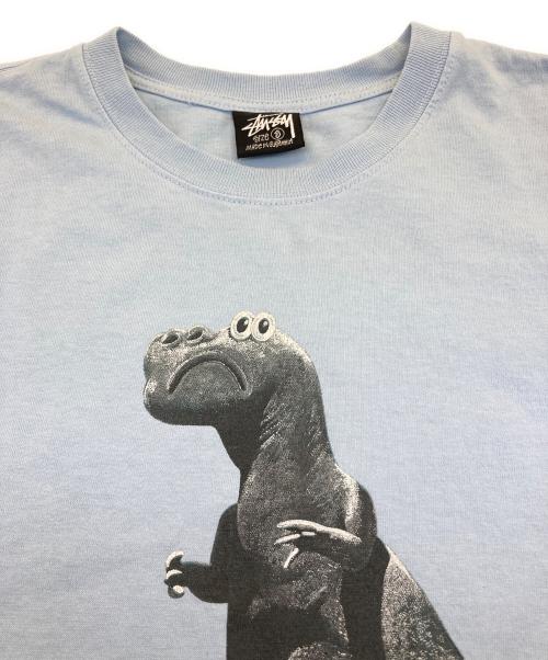 stussy（ステューシー）stussy (ステューシー) BIG&MEATY PIGMEXT DYEDプリントTシャツ スカイブルー サイズ:Ｓの古着・服飾アイテム
