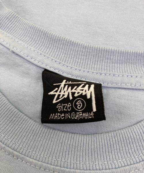 stussy（ステューシー）stussy (ステューシー) BIG&MEATY PIGMEXT DYEDプリントTシャツ スカイブルー サイズ:Ｓの古着・服飾アイテム