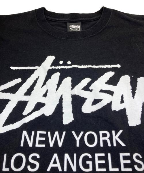 stussy（ステューシー）stussy (ステューシー) WORLD TOUR ロングスリーブ Tシャツ ブラック サイズ:Lの古着・服飾アイテム