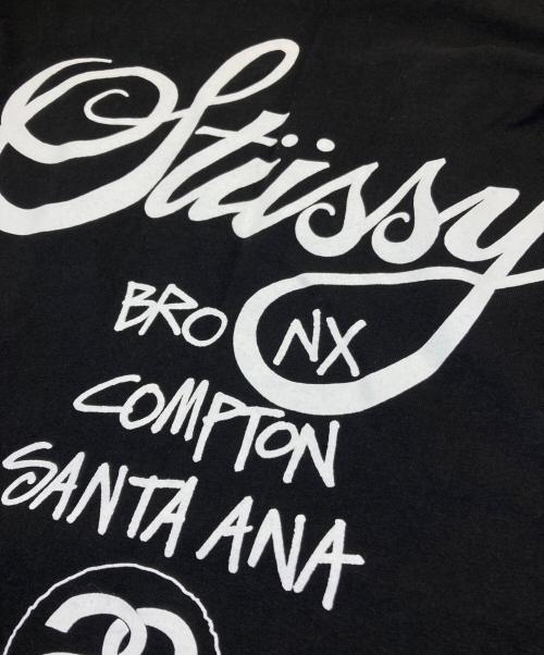 stussy（ステューシー）stussy (ステューシー) WORLD TOUR ロングスリーブ Tシャツ ブラック サイズ:Lの古着・服飾アイテム