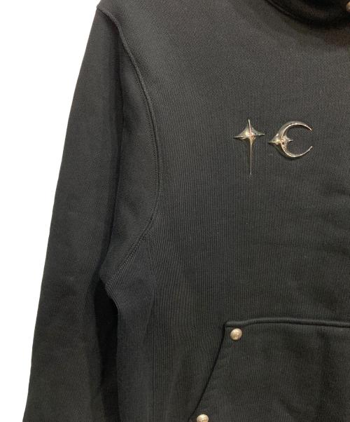 THUG CLUB（サグ クラブ）THUG CLUB (サグ クラブ) ARMOR HOODIE TCロゴ スタッズ パーカー ブラック サイズ:2の古着・服飾アイテム