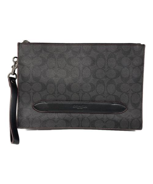 COACH（コーチ）COACH (コーチ) シグネチャー クラッチ バッグ ブラック サイズ:サイズ詳細参照の古着・服飾アイテム