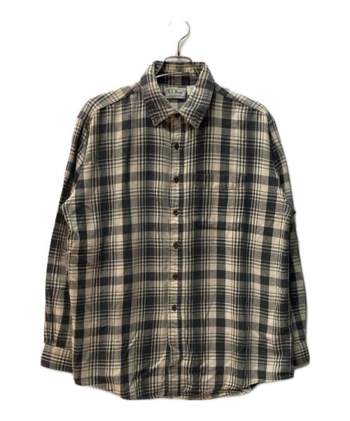 L.L.Bean（エルエルビーン）L.L.Bean (エルエルビーン) チェック ボタンダウン シャツ グレー サイズ:ＸＬの古着・服飾アイテム