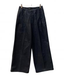 AURALEE（オーラリー）の古着「チノタック ワイドパンツ」｜ネイビー