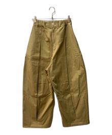 SAGE NATION（セイジ ネーション）の古着「BOX PLEAT TROUSER」｜ベージュ