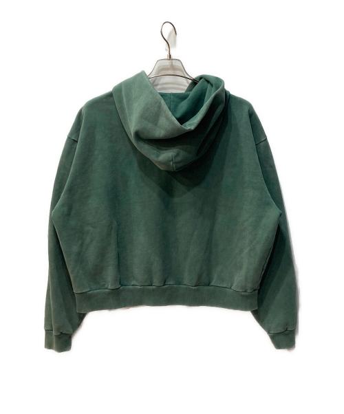 COLOUR PLANE（カラープレーン）COLOUR PLANE (カラープレーン) アシッド ウォッシュ ジップアップパーカー グリーン サイズ:Ｓの古着・服飾アイテム