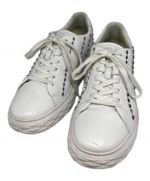 JIMMY CHOO（ジミーチュウ）の古着「ダイヤモンド スタッズ スニーカー」｜ホワイト