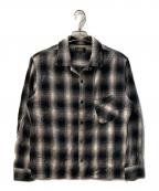 ADDICT CLOTHESアディクト クローズ）の古着「チェックネル シャツ」｜ホワイト×ブラック