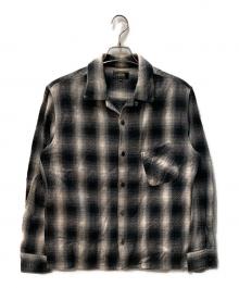 ADDICT CLOTHES（アディクト クローズ）の古着「チェックネル シャツ」｜ホワイト×ブラック