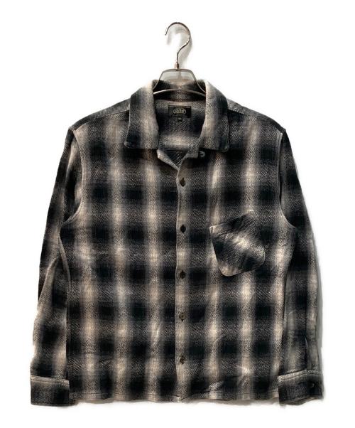 ADDICT CLOTHES（アディクト クローズ）ADDICT CLOTHES (アディクト クローズ) チェックネル シャツ ホワイト×ブラック サイズ:40の古着・服飾アイテム