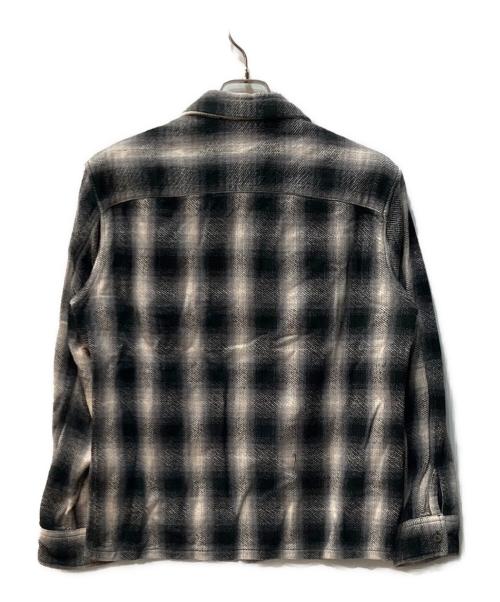 ADDICT CLOTHES（アディクト クローズ）ADDICT CLOTHES (アディクト クローズ) チェックネル シャツ ホワイト×ブラック サイズ:40の古着・服飾アイテム