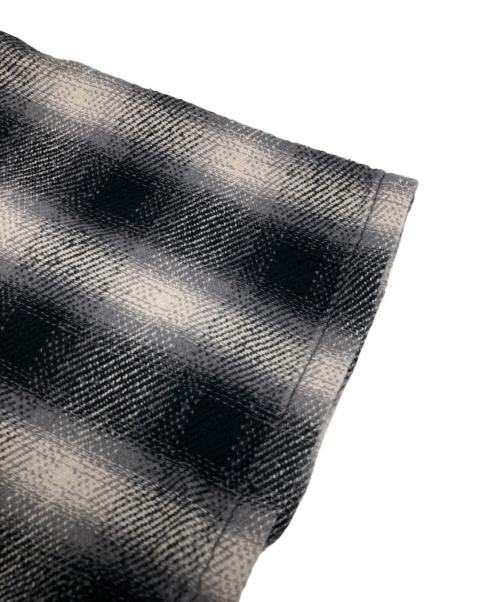 ADDICT CLOTHES（アディクト クローズ）ADDICT CLOTHES (アディクト クローズ) チェックネル シャツ ホワイト×ブラック サイズ:40の古着・服飾アイテム