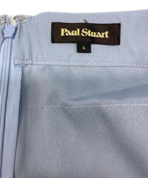 Paul Stuart（ポールスチュアート）Paul Stuart (ポールスチュアート) バックサテンジョーゼットパンツ ブルー サイズ:6の古着・服飾アイテム