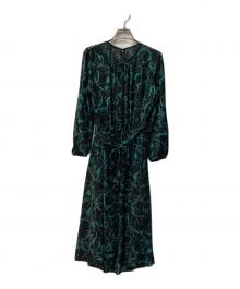 Paul Stuart（ポールスチュアート）の古着「モノフルール プリント ワンピース」｜グリーン