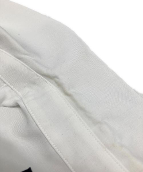 BLACK COMME des GARCONS（ブラックコムデギャルソン）BLACK COMME des GARCONS (ブラックコムデギャルソン) 丸襟  ラッフル トリム シャツ ホワイト サイズ:Mの古着・服飾アイテム