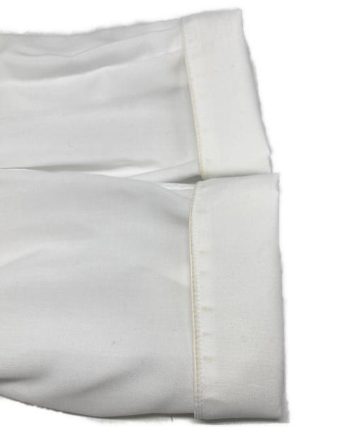 BLACK COMME des GARCONS（ブラックコムデギャルソン）BLACK COMME des GARCONS (ブラックコムデギャルソン) 丸襟  ラッフル トリム シャツ ホワイト サイズ:Mの古着・服飾アイテム