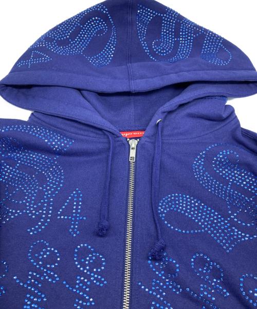 SUPREME（シュプリーム）SUPREME (シュプリーム) Rhinestone Zip Up Hooded パープル サイズ:Lの古着・服飾アイテム