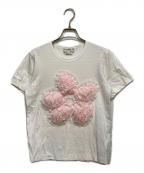 COMME des GARCONS GIRLコムデギャルソンガール）の古着「Tシャツ」｜ピンク×ホワイト