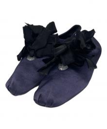 Le Talon GRISE（ル タロン グリーズ）の古着「サテン バレリーナ」｜ネイビー