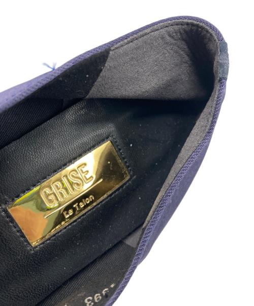 Le Talon GRISE（ル タロン グリーズ）Le Talon GRISE (ル タロン グリーズ) サテン バレリーナ ネイビー サイズ:25の古着・服飾アイテム