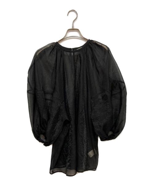 CLANE（クラネ）CLANE (クラネ) バルーンシアーパフスリーブ ブラック サイズ:1の古着・服飾アイテム