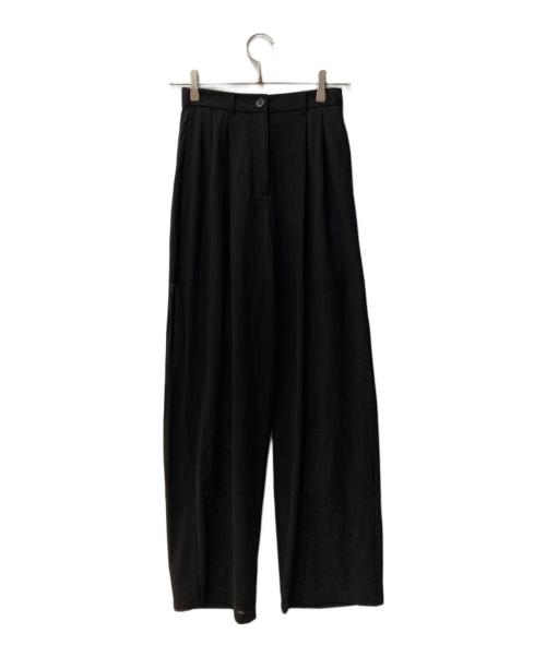 CLANE（クラネ）CLANE (クラネ) シアー タック パンツ ブラックの古着・服飾アイテム