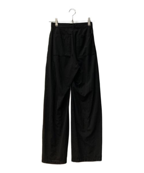 CLANE（クラネ）CLANE (クラネ) シアー タック パンツ ブラックの古着・服飾アイテム