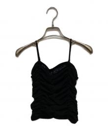 CLANE（クラネ）の古着「SHIRRING CAMI TOPS」｜ブラック