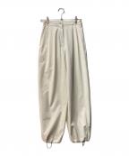 CLANEクラネ）の古着「2WAY ADJUST RASH GUARD TUCK PANTS」｜ホワイト