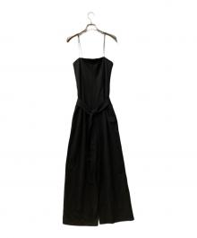 CLANE（クラネ）の古着「STRAP JERSEY BARE JUMPSUITS」｜ブラック