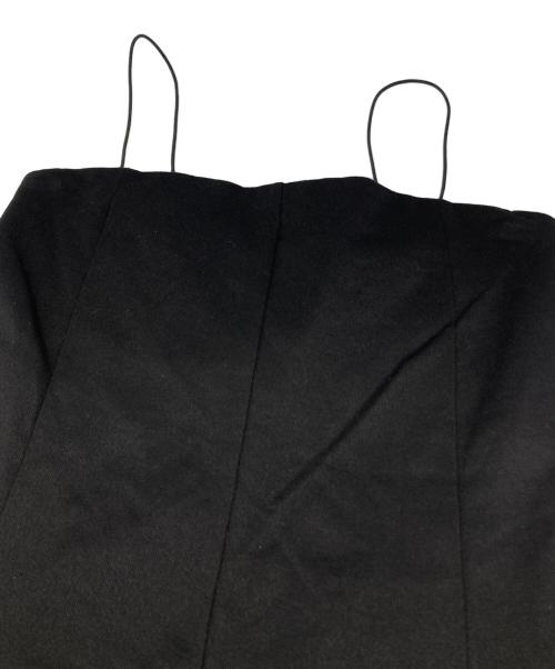 CLANE（クラネ）CLANE (クラネ) STRAP JERSEY BARE JUMPSUITS ブラックの古着・服飾アイテム