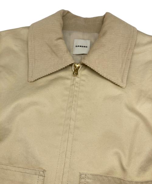 Sandro（サンドロ）Sandro (サンドロ) Embellished cotton-twill jacket ベージュ サイズ:FREEの古着・服飾アイテム
