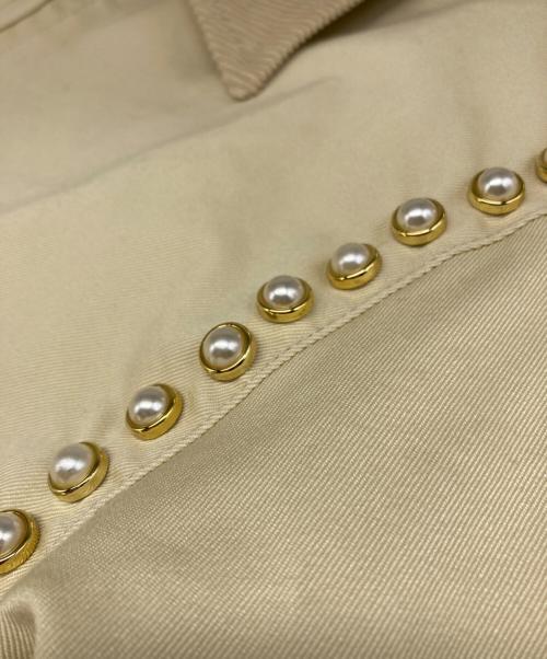 Sandro（サンドロ）Sandro (サンドロ) Embellished cotton-twill jacket ベージュ サイズ:FREEの古着・服飾アイテム