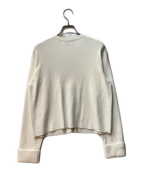 EPOCA（エポカ）EPOCA (エポカ) ジップ ニット ブルゾン ホワイト サイズ:40の古着・服飾アイテム