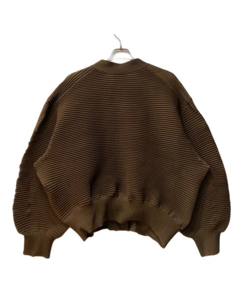 JNBY（ジェイエヌビーワイ）JNBY (ジェイエヌビーワイ) 変形 プリーツ カーディガン ブラウン サイズ:Mの古着・服飾アイテム