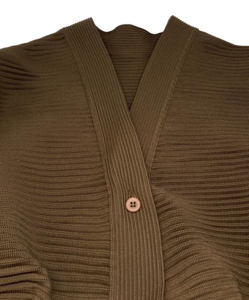 JNBY（ジェイエヌビーワイ）JNBY (ジェイエヌビーワイ) 変形 プリーツ カーディガン ブラウン サイズ:Mの古着・服飾アイテム