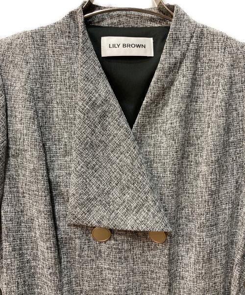 Lily Brown（リリーブラウン）Lily Brown (リリーブラウン) ダブルトレンチワンピース グレー サイズ:1の古着・服飾アイテム
