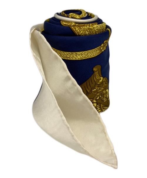 HERMES（エルメス）HERMES (エルメス) パリのガウチョ ホワイト×ネイビー サイズ:サイズ詳細参照の古着・服飾アイテム
